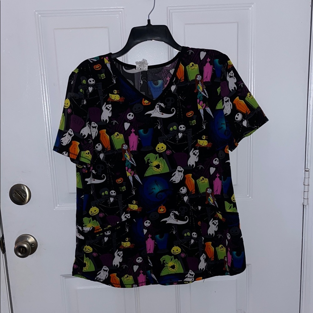 Disney Halloween Themed Women's Top - Black and Multicolor